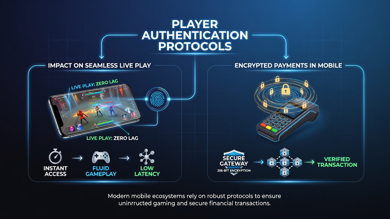 Encrypted payment transaction flow in a mobile casino app with live dealer integration