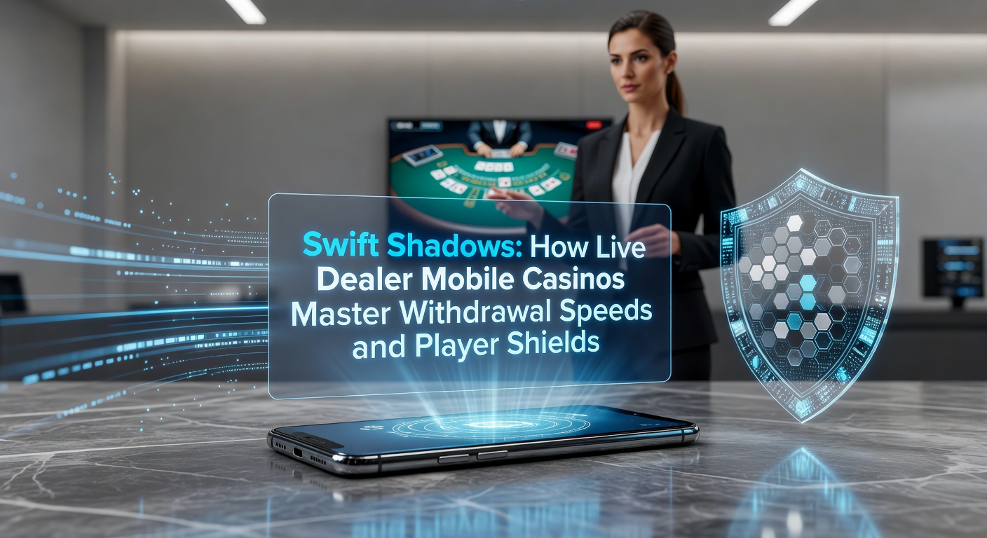 Mobile screen displaying a live dealer blackjack table with swift transaction icons overlayed, highlighting speed and security features in action
